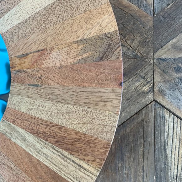 Round Reclaimed Wood Mirror | Circular | 17.8" Dia - Picture 5 of 12